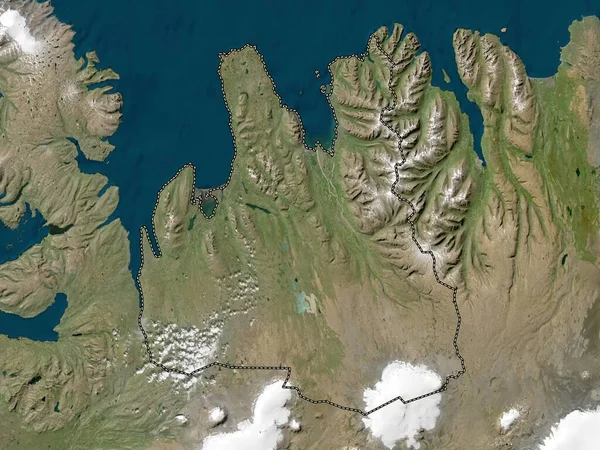Norurland Vestra Región Islandia Mapa Satelital Baja Resolución — Foto de Stock