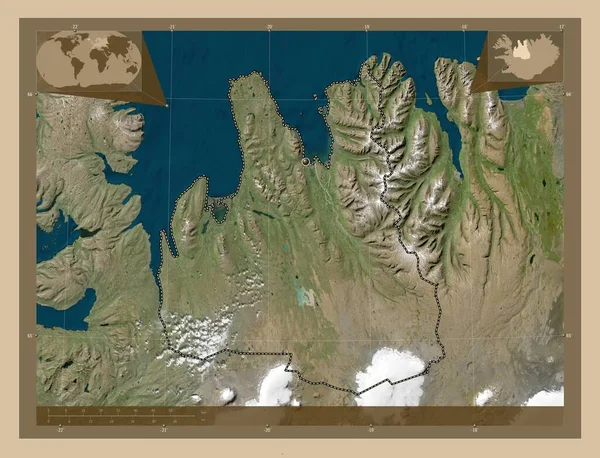 Norurland Vestra Region Islandii Niska Rozdzielczość Satelity Pomocnicze Mapy Położenia — Zdjęcie stockowe