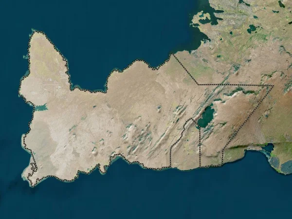 Suurnes Cidade Independente Islândia Mapa Satélite Alta Resolução — Fotografia de Stock