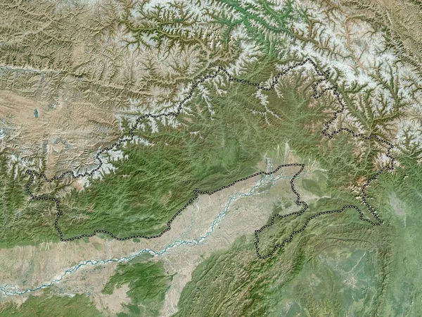 Arunachal Pradesh Delstaten Indien Högupplöst Satellitkarta — Stockfoto