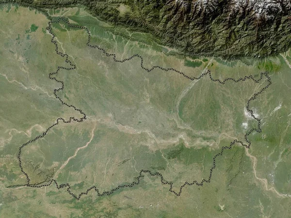 Bihar Stato Dell India Mappa Satellitare Bassa Risoluzione — Foto Stock