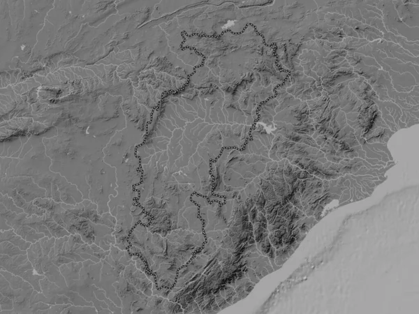 Чхаттисгарх Штат Индия Карта Высот Билевеля Озерами Реками — стоковое фото