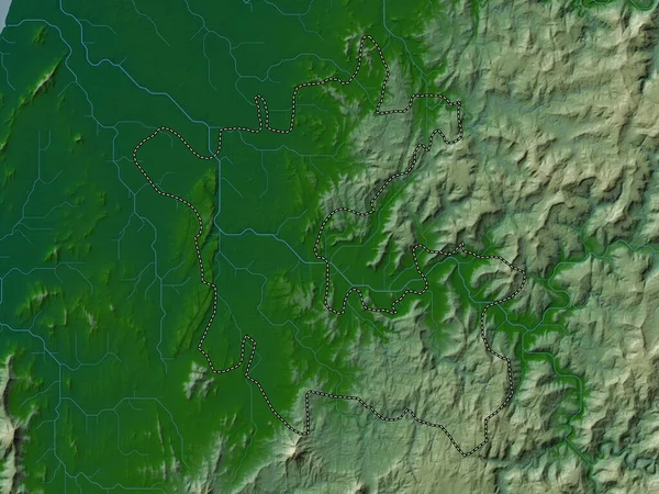 Dadra Nagar Haveli Território União Índia Mapa Elevação Colorido Com — Fotografia de Stock