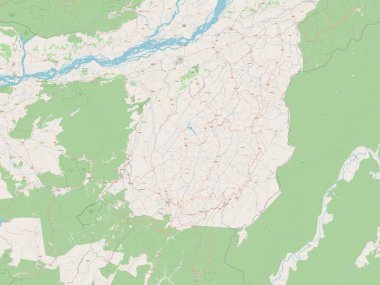 Nagaland, Hindistan Eyaleti. Açık Sokak Haritası