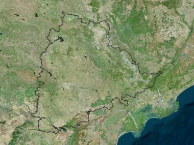 Telangana, Hindistan Eyaleti. Yüksek çözünürlüklü uydu haritası