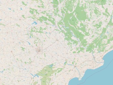 Telangana, Hindistan Eyaleti. Açık Sokak Haritası