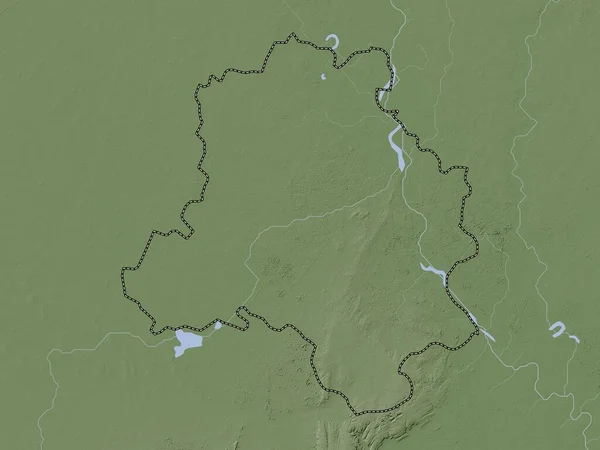 Narodowe Terytorium Stołeczne Delhi Terytorium Związku Indii Mapa Wzniesień Kolorowa — Zdjęcie stockowe