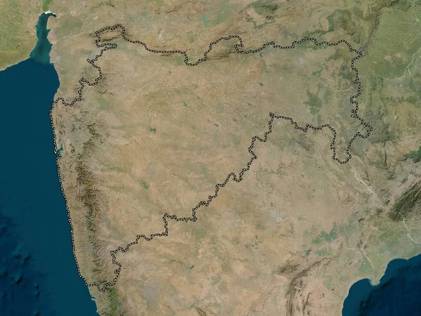 Maharashtra Estado Índia Mapa Satélite Baixa Resolução — Fotografia de Stock