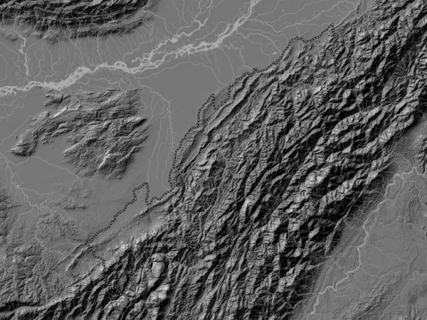 Нагаленд Штат Индия Карта Высот Билевеля Озерами Реками — стоковое фото