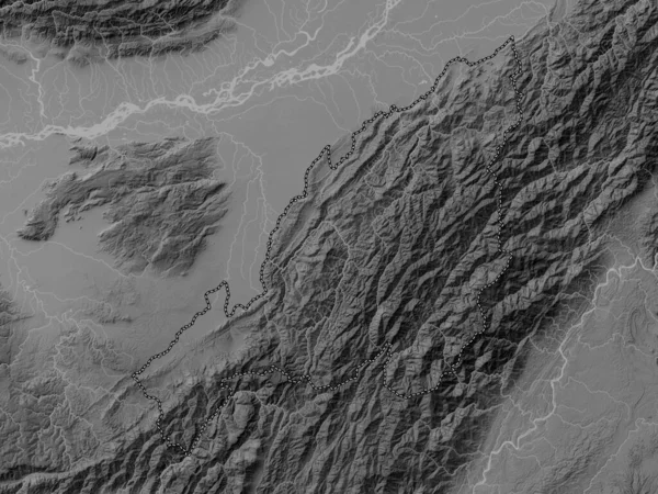 Нагаленд Штат Індія Грайливою Картою Висот Озерами Річками — стокове фото