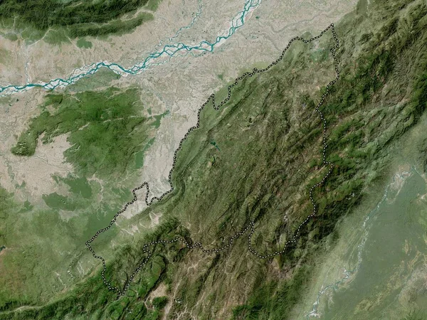 Nagaland State India High Resolution Satellite Map — Stock Photo, Image