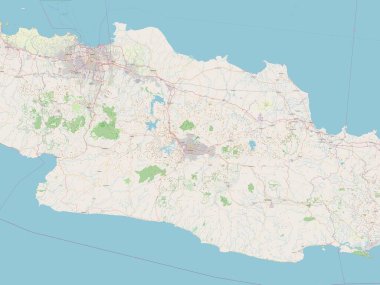 Jawa Barat, Endonezya vilayeti. Açık Sokak Haritası