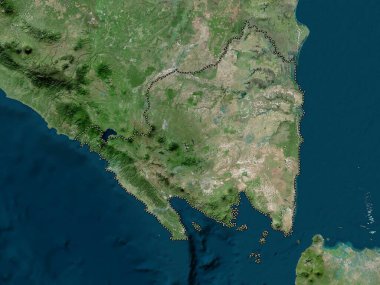Lampung, Endonezya vilayeti. Yüksek çözünürlüklü uydu haritası