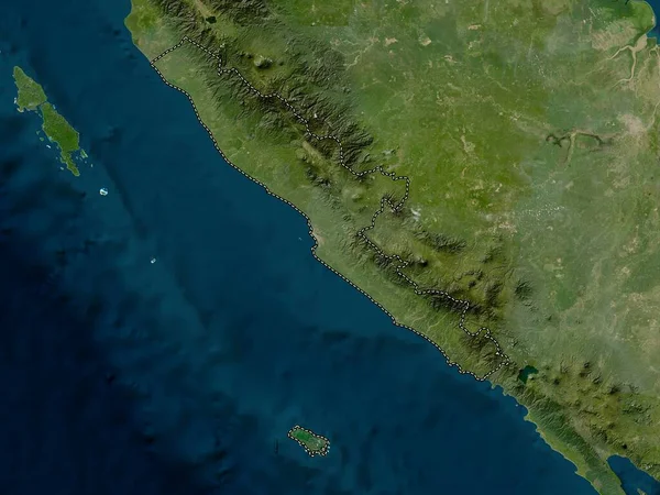 Bengkulu Provincia Indonesia Mapa Satelital Baja Resolución — Foto de Stock