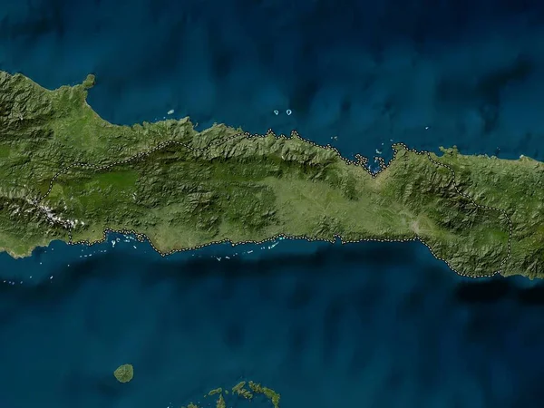 インドネシアのゴロンタロ州 低解像度衛星地図 — ストック写真