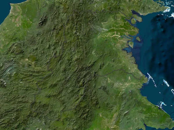 Kalimantan Utara Provinsen Indonesien Lågupplöst Satellitkarta — Stockfoto