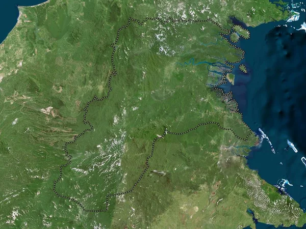 Kalimantan Utara Provincia Indonesia Mapa Satélite Alta Resolución — Foto de Stock