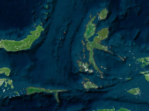 Maluku Utara Provincie Indonésie Satelitní Mapa Vysokým Rozlišením — Stock fotografie