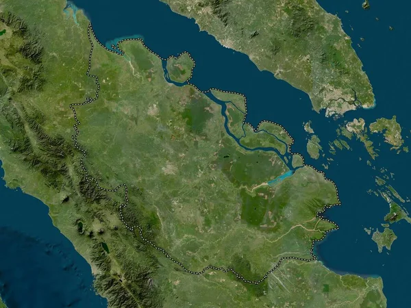 Riau Provinsen Indonesien Lågupplöst Satellitkarta — Stockfoto