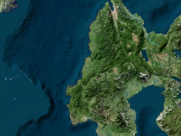 Sulawesi Barat Provincia Indonesia Mapa Satélite Alta Resolución —  Fotos de Stock