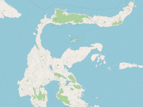 Sulawesi Tengah Province Indonesia Open Street Map — Stock Photo, Image