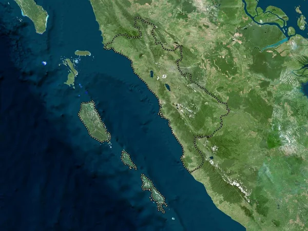 Sumatera Barat Провінція Індонезії Супутникова Карта Високої Роздільної Здатності — стокове фото