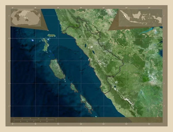 Суматера Барат Провинция Индонезия Спутниковая Карта Высокого Разрешения Вспомогательные Карты — стоковое фото