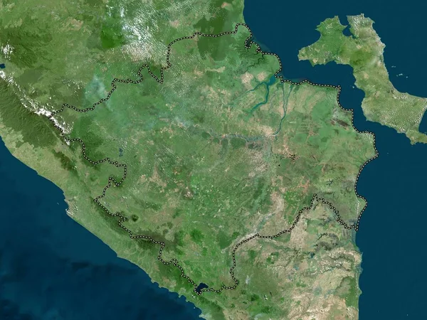 Sumatera Selatan Provincia Indonesia Mapa Satélite Alta Resolución — Foto de Stock