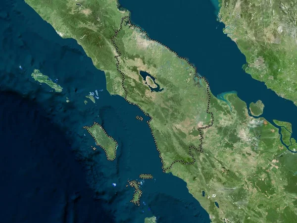 Sumatera Utara Provincia Indonesia Mapa Satélite Alta Resolución — Foto de Stock