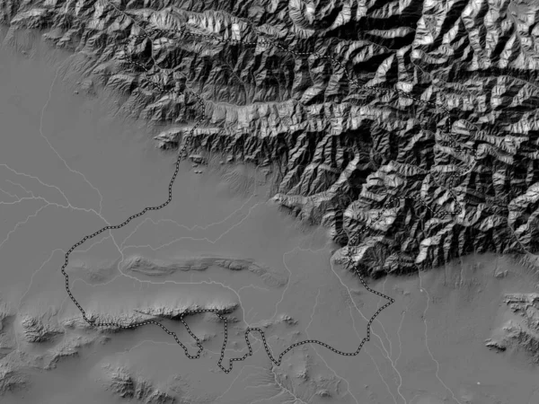 Альборц Провінція Іран Мапа Висот Озерами Річками — стокове фото