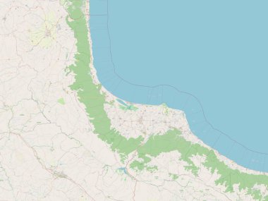 Gilan, İran Eyaleti. Açık Sokak Haritası