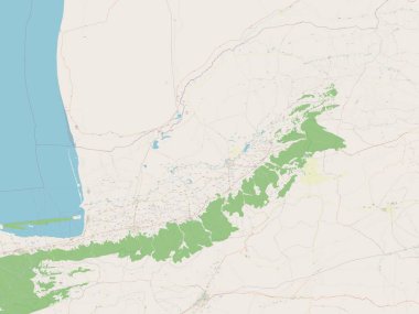 Golestan, İran vilayeti. Açık Sokak Haritası