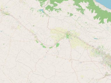Kazvin, İran vilayeti. Açık Sokak Haritası