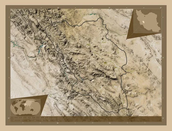 Chahar Mahall Bahtiari Province Iran Carte Satellite Basse Résolution Corner — Photo