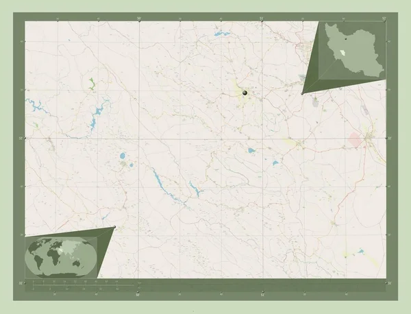 Чахар Махолл Бахтиари Провинция Иран Карта Улиц Вспомогательные Карты Расположения — стоковое фото