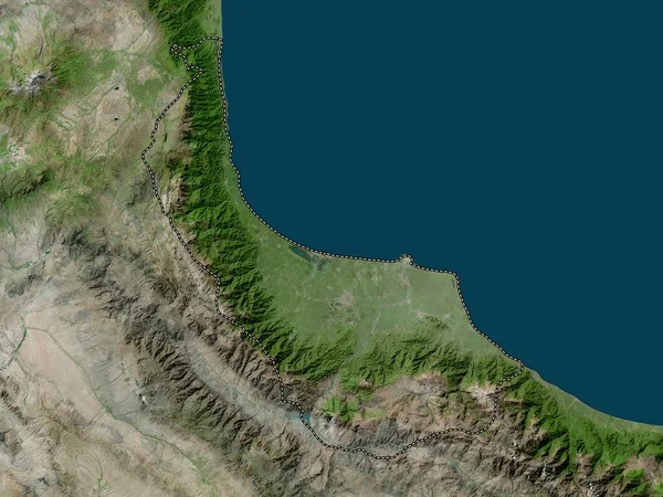 Gilan Provinsen Iran Högupplöst Satellitkarta — Stockfoto