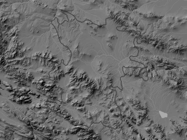Хамадан Провинция Иран Карта Высот Билевеля Озерами Реками — стоковое фото