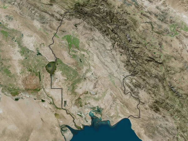 Khuzestan Provincie Iran Satellietkaart Met Hoge Resolutie — Stockfoto