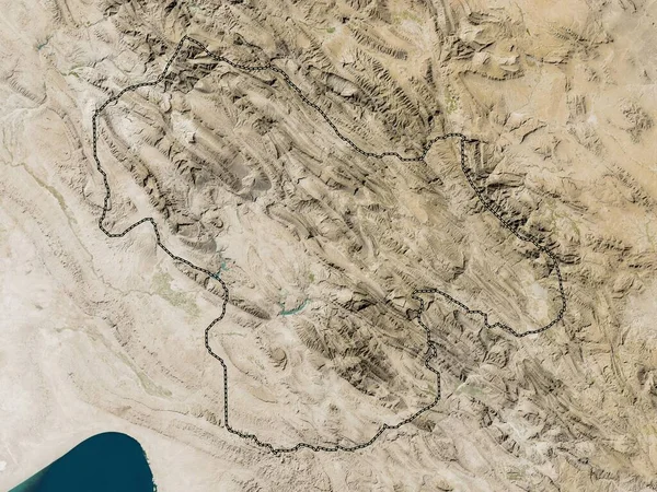 Kohgiluyeh Comprador Ahmad Provincia Irán Mapa Satelital Baja Resolución — Foto de Stock