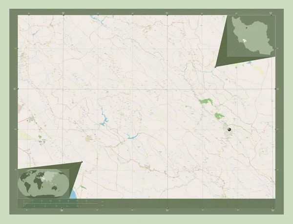 Kohgiluyeh Buyer Ahmad Província Irã Abrir Mapa Rua Mapa Localização — Fotografia de Stock