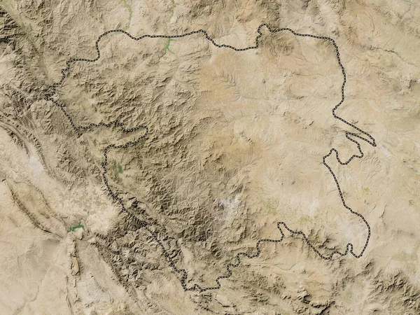 Kordestan Ran Eyaleti Düşük Çözünürlüklü Uydu Haritası — Stok fotoğraf