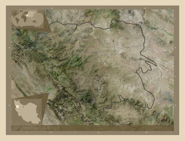 Kordestan Ran Eyaleti Yüksek Çözünürlüklü Uydu Köşedeki Yedek Konum Haritaları — Stok fotoğraf