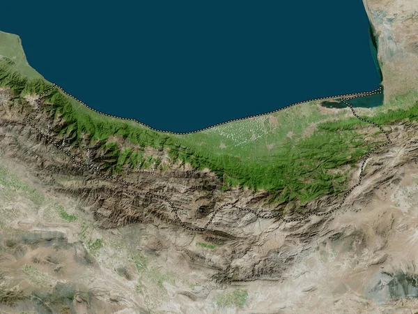 Mazandaran Province Iran High Resolution Satellite Map — Stock Photo, Image