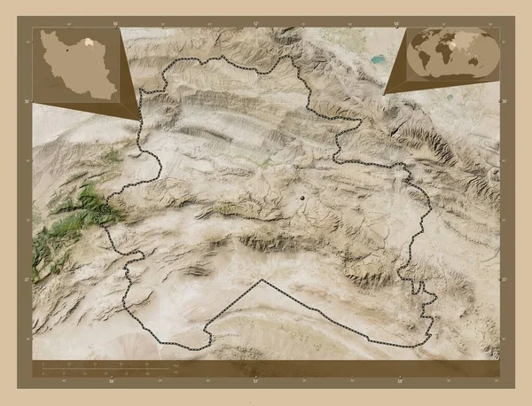 Северный Хорасан Провинция Иран Карта Спутника Низкого Разрешения Вспомогательные Карты — стоковое фото