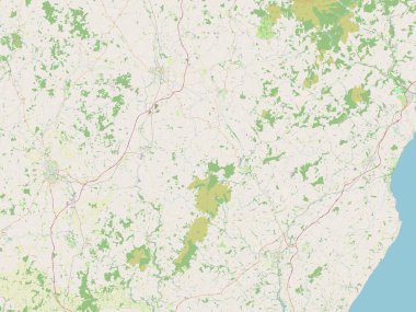 Carlow, İrlanda Bölgesi. Açık Sokak Haritası