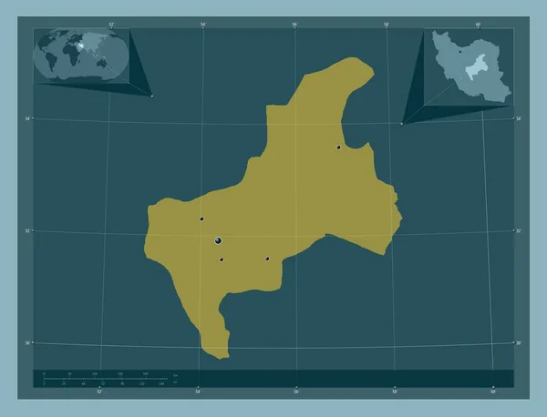 이란의 주입니다 색깔의 지역의 도시들의 Corner Auxiliary Location — 스톡 사진