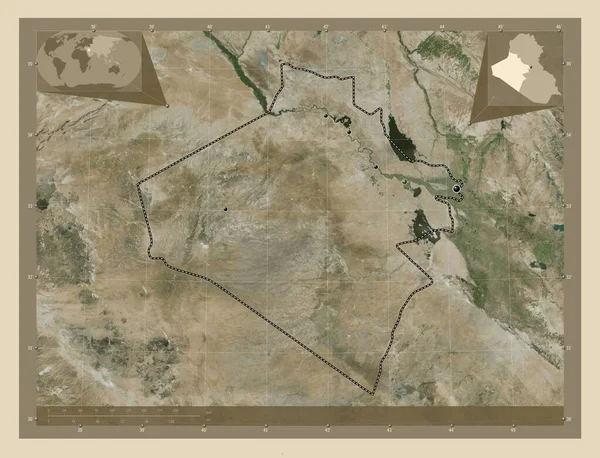 Anbar Provincia Irak Mapa Satelital Alta Resolución Ubicaciones Las Principales —  Fotos de Stock