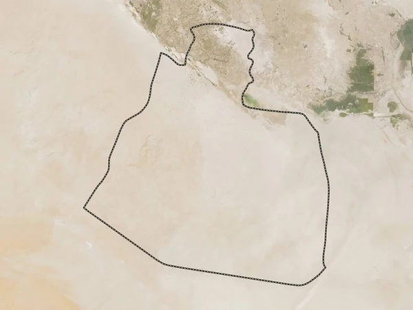 Muthannia Provincie Irak Satellietkaart Met Lage Resolutie — Stockfoto