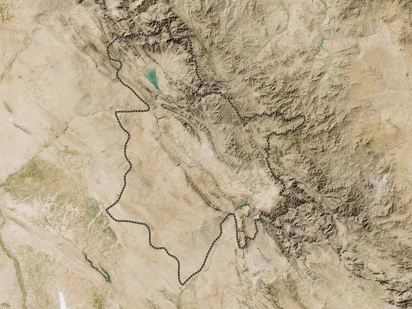 Sulaymaniyah Prowincja Iraku Mapa Satelitarna Niskiej Rozdzielczości — Zdjęcie stockowe