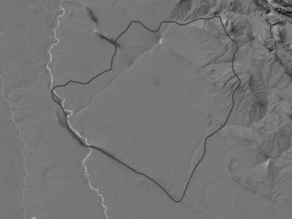 Mim Provincia Iraq Mapa Elevación Bilevel Con Lagos Ríos —  Fotos de Stock